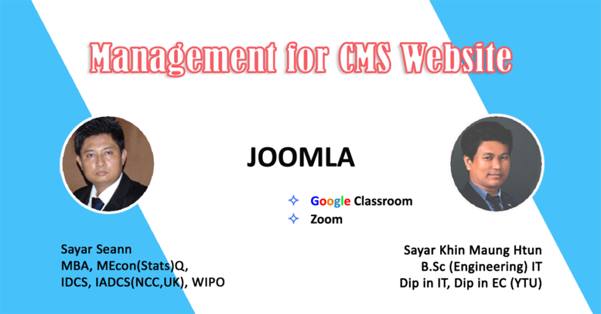 Management for CMS Website (Joomla)သင်တန်း